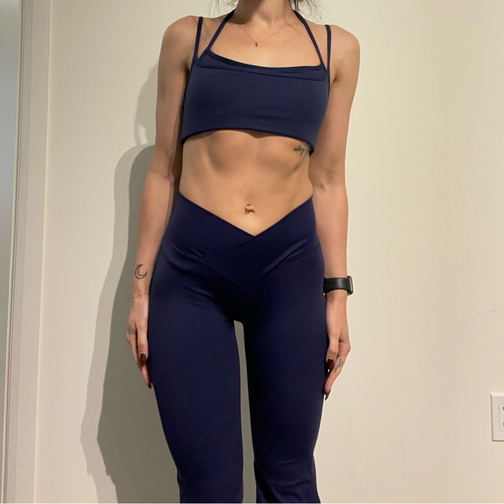 Chic Navy Blue Activewear Set